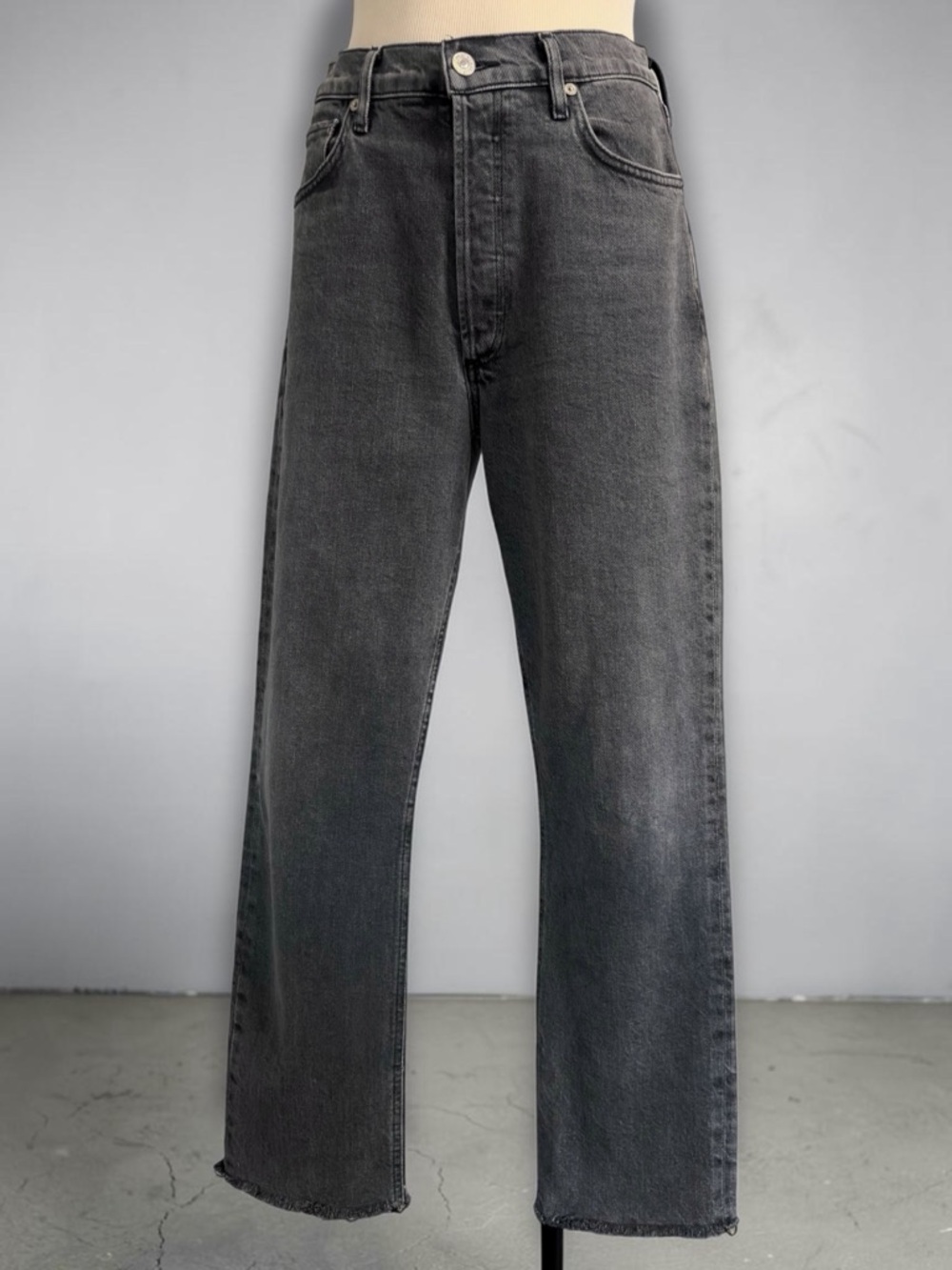 🌟SALE Citizens of Humanity Charlotte Straight Leg Jeans Black Faded Wash